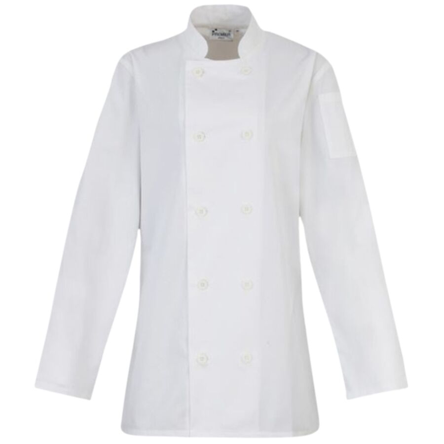 Women's long sleeve chef's jacket Thumbnail