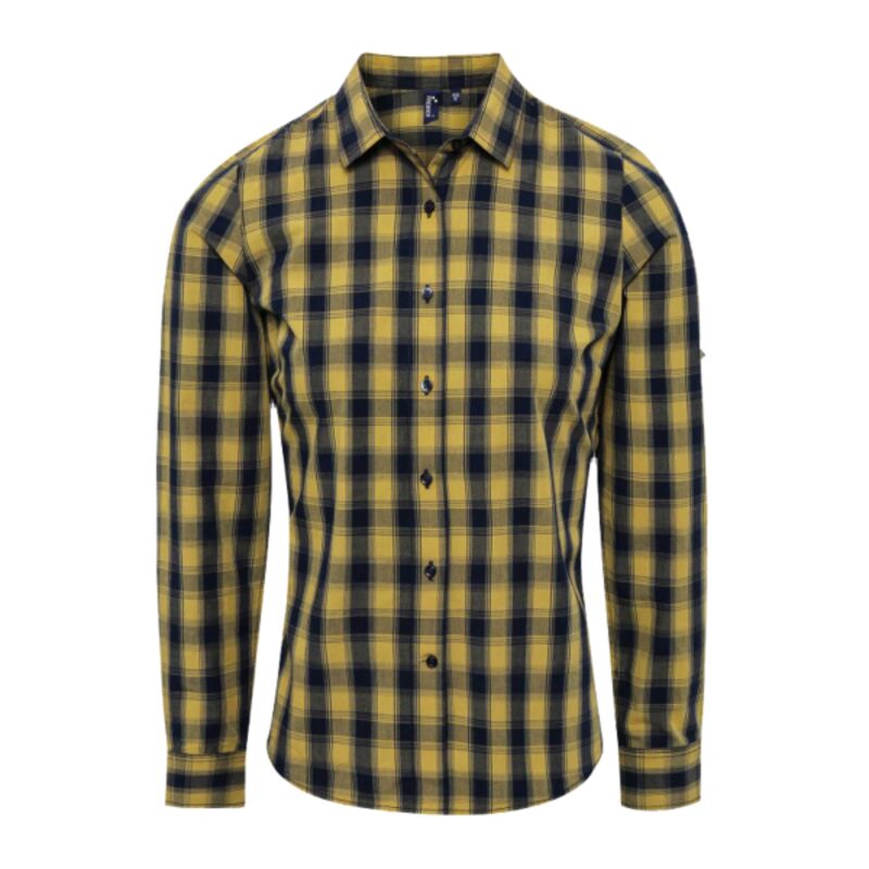 Women's Mulligan check cotton long sleeve shirt Thumbnail