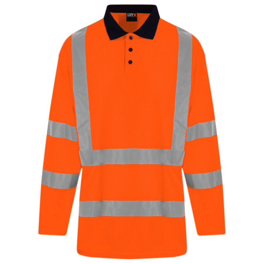 High visibility long sleeve polo Thumbnail