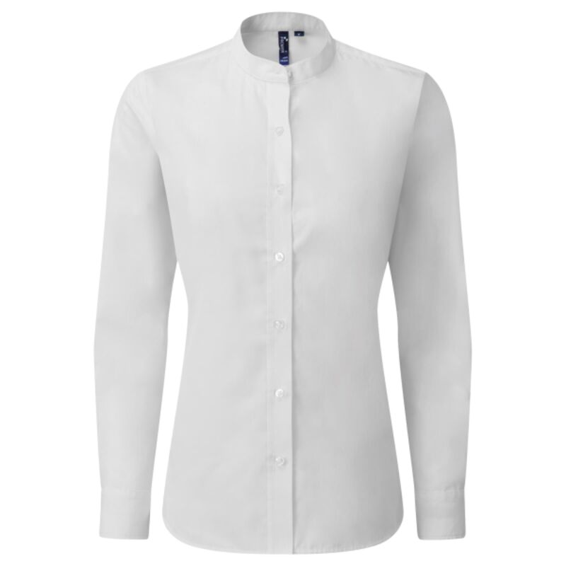 Women's banded collar 'grandad' shirt Thumbnail